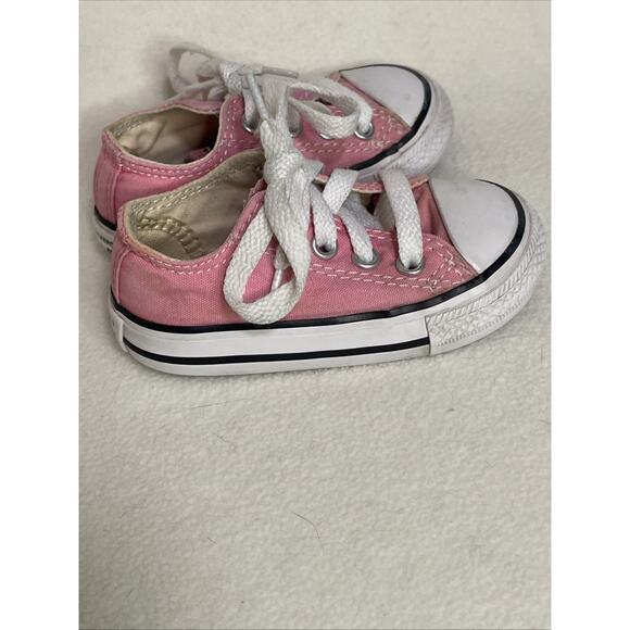 CONVERSE All Star Pink Canvas Sneakers Toddler Girls Size 4 baby walker - Picture 4 of 6